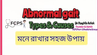 GaitAbnormal gait amp probable causeAgeing and disease by Dr Raghib Asfak for FCPS P1Tricks amp Tips [upl. by Rotceh]