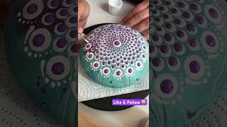 😍 Dotting Mandala Art 👩‍🎨💜 Like share amp follow for more inspo dotmandala dotart mandalalove [upl. by Einnov607]