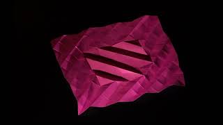 Origami square Illusion using the Chiaroscuro technique [upl. by Akamahs]