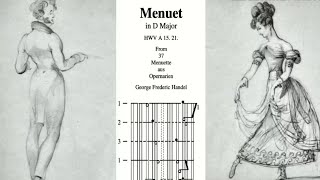 Scrolling Klavar Score Menuet in D Major HWV A1521 by GF Handel from 37Menuette aus Opernarien [upl. by Letisha]