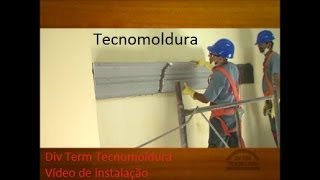 Instalação de molduras de isopor EPS para fachadas  Tecnomoldura [upl. by Acacia]