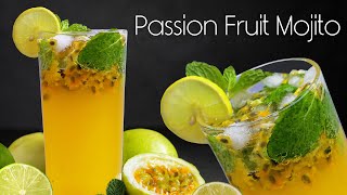 How To Make Passion Fruit Mojito  Mojito Mocktail  Refreshing Summer Fizzy Mocktail [upl. by Revkah870]