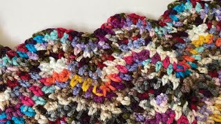 Crochet Moss Stitch Variegated in Waves  EASY  The Crochet Crowd [upl. by Burkhard]