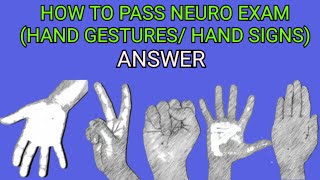 NEURO EXAM HAND GESTURES  HAND SIGNS ANSWER [upl. by Teloiv185]