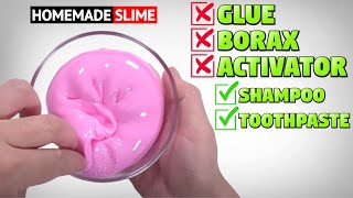 NO GLUE NO BORAX SLIME VIDEO  I TRIED TO MAKE SLIME WITH SUGAR SHAMPOO AND TOOTHPASTE DIY SLIME [upl. by Schaffer]