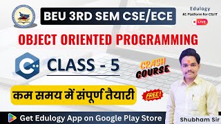 5 OOPs C BTech 3rd Sem CSE  Bihar Engineering University Crash Course biharengineering [upl. by Guttery]