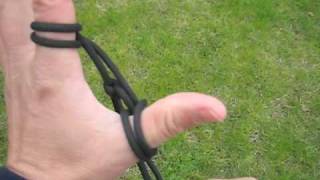 Tying a Shoelace Finger Sling for Target Archery Bows [upl. by Gnoht732]