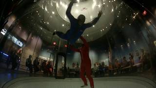 iFly Indoor Skydiving Fail  Dad Falls Hard [upl. by Slinkman]