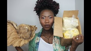 Raw Pure Ghana Shea butter and Black Soap  AMIFULLEST [upl. by Brahear]