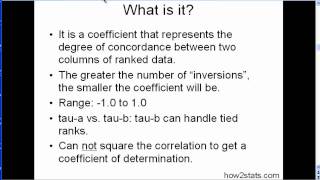 Kendalls tau  Explained Simply  Examples part 1 [upl. by Efren]