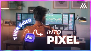 Turn video into Retro Pixel Look Pixel Art8Bit  Biến video thành Game Pixel trong After Effects [upl. by Assiram]