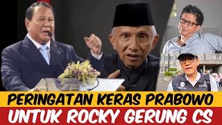 PERINGATAN KERAS PRABOWO UNTUK ROCKY GERUNG CS [upl. by Eehsar]