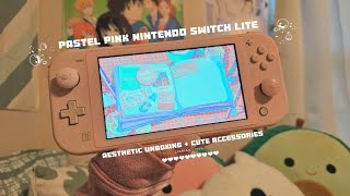 🌸a custom pastel pink switch lite in 2023  aesthetic unboxing ft Geekshare [upl. by Anissej]