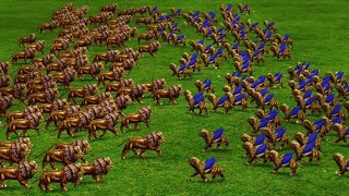 100 Nemean Lion vs 100 Pixiu  Age of Mythology [upl. by Macdougall]