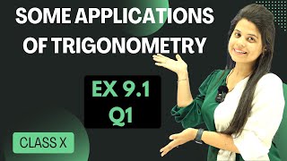 Ex 91 Q1  Some Applications of Trigonometry  Chapter 9  Class 10 Maths  NCERT [upl. by Mallin]