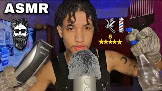 💈ASMR💈CORTANDO SEU CABELO NA BARBEARIA roleplay barbearia [upl. by Einnig]