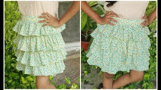 HOW TO MAKE RUFFLE SKIRT  DIY SKIRT [upl. by Jeffery601]