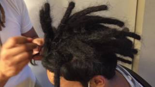 HOW TO START DREADLOCKS WITH STRAIGHT HAIR Tutorial [upl. by Nylhsoj358]