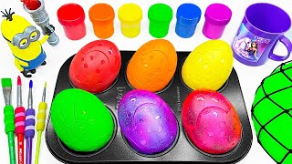 Satisfying Video l How to Make Rainbow Lollipop Slime with Stress Balls Cutting ASMR [upl. by Aneehsirk]