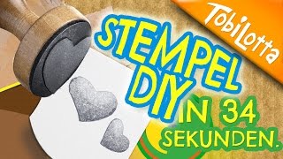 Stempel DIY  Stempel selber machen  Muttertag basteln  Kinder basteln  Kinderkanal [upl. by Ermeena]