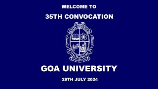 LIVE  35th Convocation Goa University [upl. by Ysak]