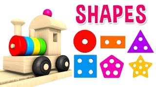 Shapes with Preschool Toy Train  Shapes Videos for Kids [upl. by Alimak66]