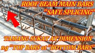 PAANO MAG SPLICE NG MAIN BARS SA BEAM  lapping zone  safe splicing ng mga main bars sa beam [upl. by Lenka]