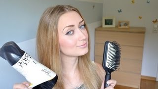 Haare glatt föhnen  VOLUMEN • Tutorial  LeileiStyle [upl. by Amabelle784]