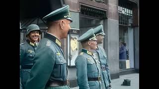 Spectacular colorized film of the beginning of the German occupation of The Netherlands during WWII [upl. by Atter313]