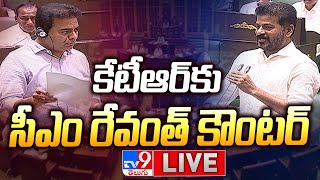 Telangana Assembly LIVE  KTR Vs CM Revanth Reddy  TV9 [upl. by Aihsatal]