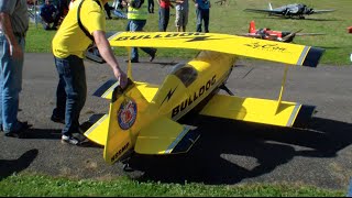 Aerobatics Gigantic BullDog Pitts RC AirShow Hausen Switzerland [upl. by Joacimah]