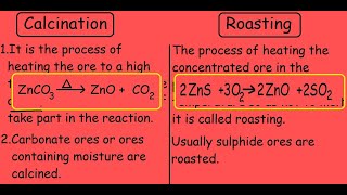 Calcination Vs Roasting Quick differences and Comparisons [upl. by Adnilem902]