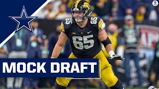 2022 NFL Mock Draft Cowboys Give Dak More PROTECTION at the Line  CBS Sports HQ [upl. by Gaby]