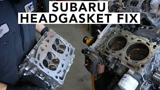 How To Replace Subaru Leaking Headgaskets SOHC EJ25 [upl. by Nnahteb141]