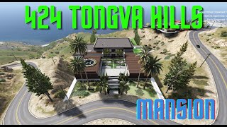 Mega Mansion Tour  424 Tongva Hills  GTA5 MOD  KING MAVERICK [upl. by Kushner]