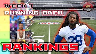 Week 1 RB Rankings Fade em Love em  Lineup Decisions  2024 Fantasy Football [upl. by Oramlub]