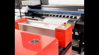 APC Mimaki TxF30075 DTF and Shaker Install [upl. by Ybsorc879]