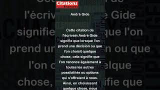 Choisir cest se priver du reste  André Gide [upl. by Ally366]