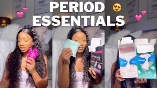 Period Starter Kit for girls 😍💕 musthaves  fav padstampons smell good no pain app emergency [upl. by Aluino]