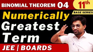 Binomial Theorem 04  Numerically Greatest Term  Class 11th  Aman Sir Maths  Bhannat Maths [upl. by Esorylime]