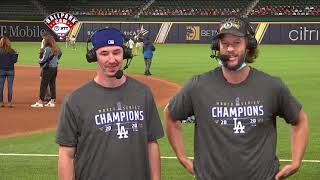 Clayton Kershaw and Walker Buehler talk Dodgers World Series win [upl. by Enale]