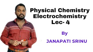 Electrochemistry  Physical chemistry  Liquid Junction potential derivationElimination  Lec4 [upl. by Ahsyekat]