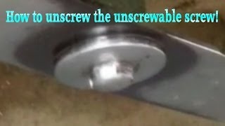 how to unscrew the unscrewable screw [upl. by Brandt453]