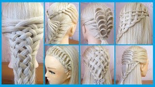 TUTO 💙 7 Coiffures simples et belles 💙 cheveux longsmi longs 💙 facile à faire [upl. by Aisiram]