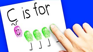 Fingerprint Art For Kids To Learn The Alphabet [upl. by Reppep]