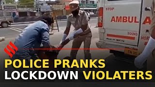 Tamil Nadu Police Plays Prank on Lockdown Violaters  Police Corona Prank [upl. by Orgel]