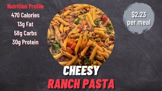 Cheesy Ranch Pasta  Low calorie and high protein meal prep [upl. by Egiedan808]