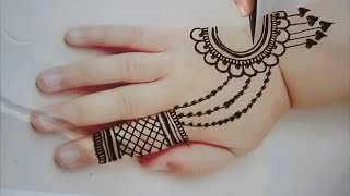 Amazing Mehndi Design For Little Girl  Eid Special Baby Mehndi Design  Chhote Bacchon Ki Mehandiquot [upl. by Anelegna]