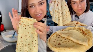 وصفة الكريب خفيف لذيذ ناجح 💯 بمقادير مضبوطة recette des crêpes [upl. by Arick374]