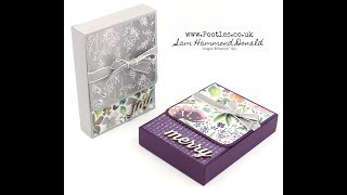 Frosted Florals Note Card Box using Stampin Up Supplies [upl. by Harehs77]